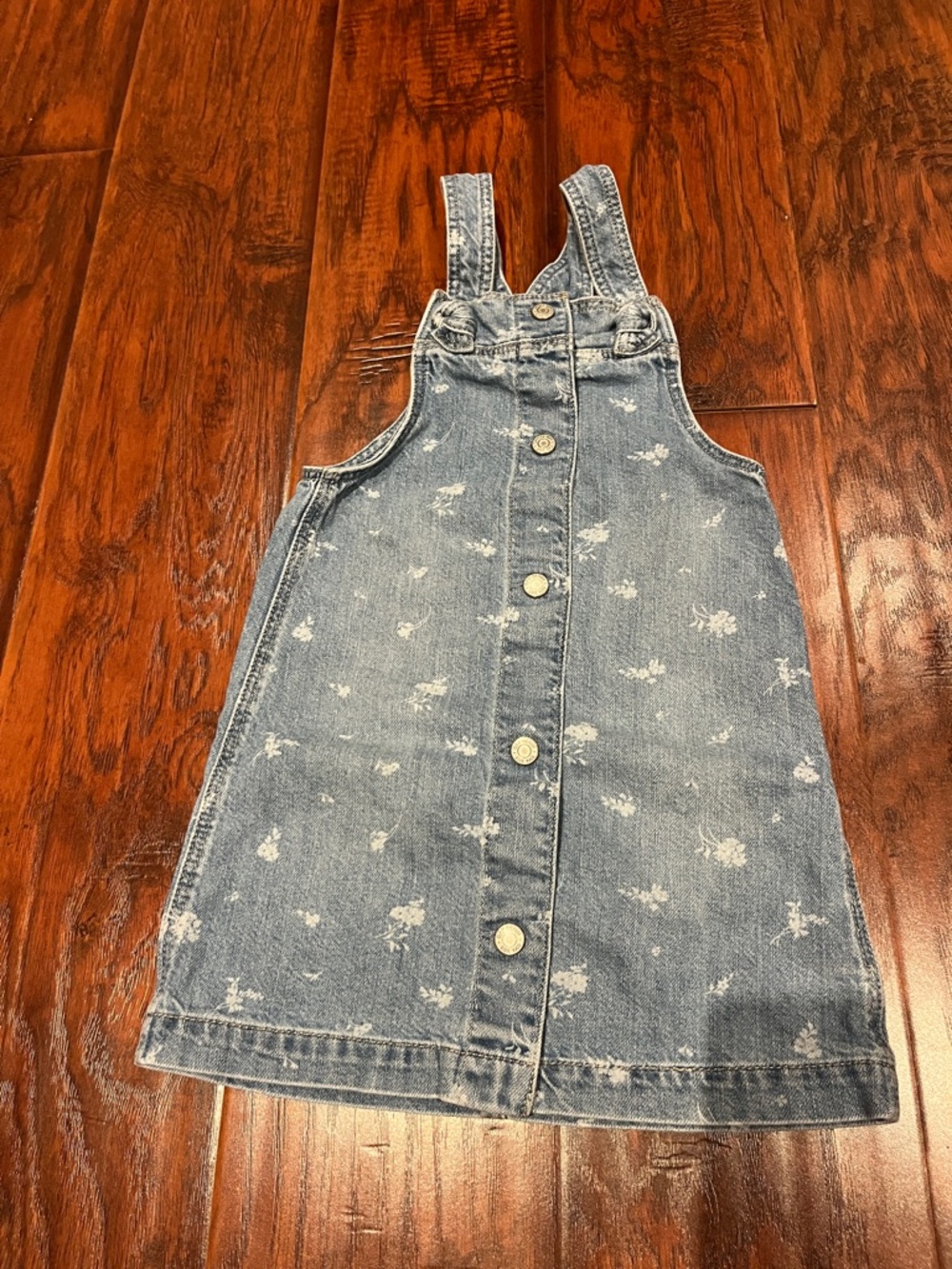GAP Light Blue Denim Button-Front Girls' Overall Dress